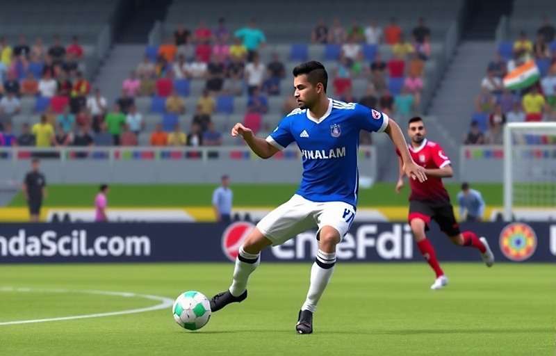 FIFA World Cup India Championship gameplay showing Indian players in action